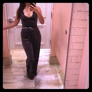 Grey Velvet Jumpsuit